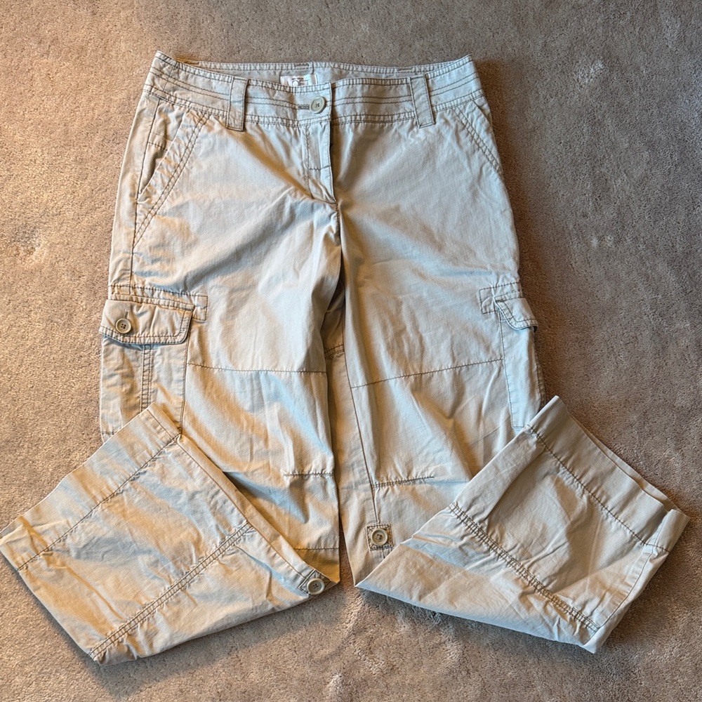 Ann Taylor Loft Tan Cargo Pants